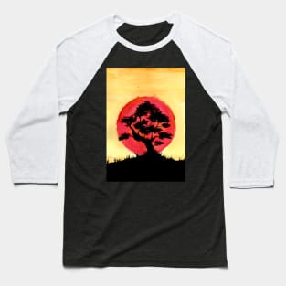 Bonsai Sunset Baseball T-Shirt